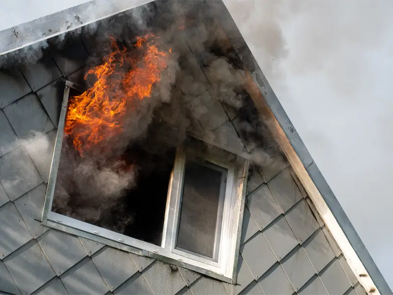 Fire damage restoration